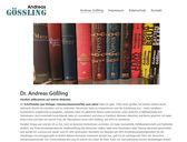 Dr. Andreas Gößling - Schriftstellerund Verleger, Literaturwissenschaftler und Lektor